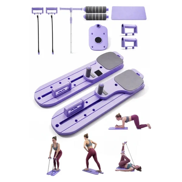 Pilates Board - Taşınabilir Pilates Reformer Aleti - Çok Fonksiyonlu Ev Tipi Pilates Ekipmanı - Görsel 3