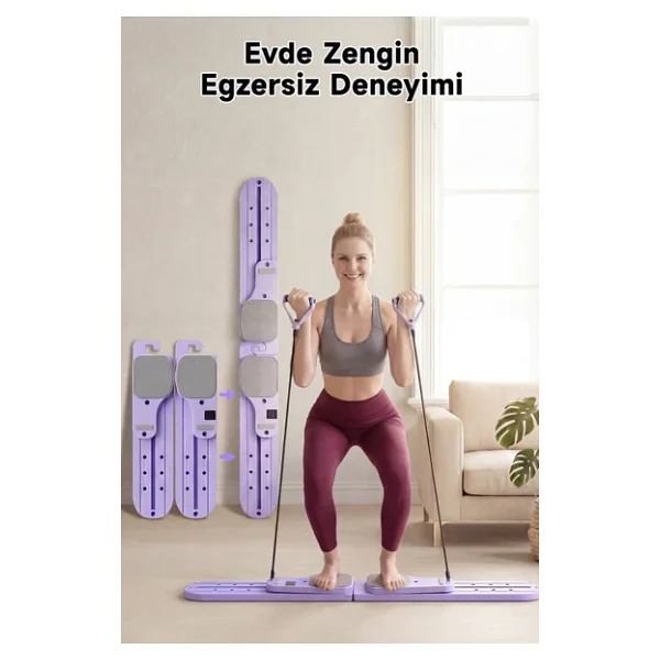 Pilates Board - Taşınabilir Pilates Reformer Aleti - Çok Fonksiyonlu Ev Tipi Pilates Ekipmanı - Görsel 6