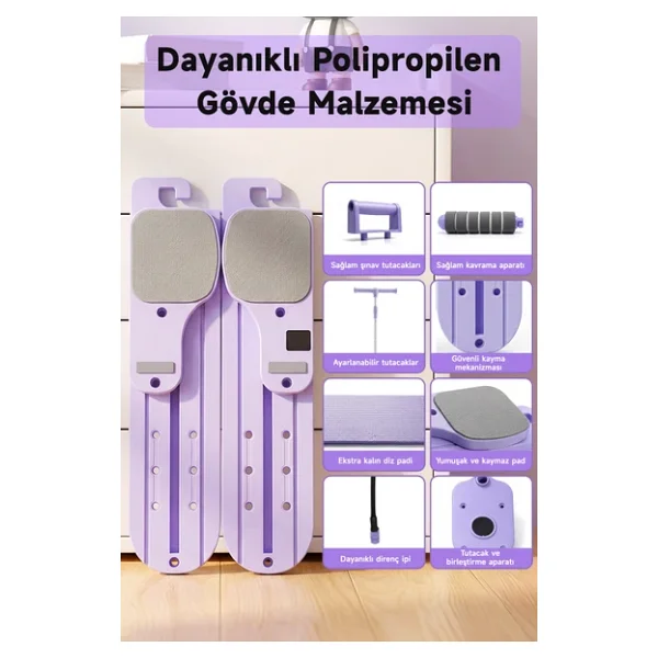 Pilates Board - Taşınabilir Pilates Reformer Aleti - Çok Fonksiyonlu Ev Tipi Pilates Ekipmanı - Görsel 7