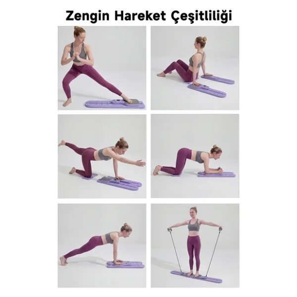 Pilates Board - Taşınabilir Pilates Reformer Aleti - Çok Fonksiyonlu Ev Tipi Pilates Ekipmanı - Görsel 4