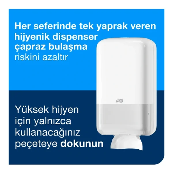 Tork 556000 Katlamalı Tuvalet Kağıdı Dispanseri Beyaz - Görsel 6