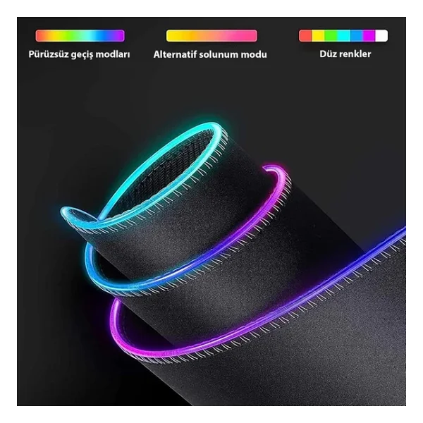 Inca Imp-022 RGB Siyah Gaming Mouse Pad (770x295x3mm) - Görsel 3