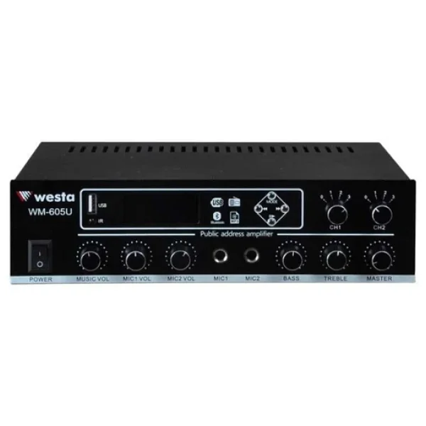 Westa Wm-605u 100 W Trafolu 2 Kanallı Mikser Amfi - Görsel 4