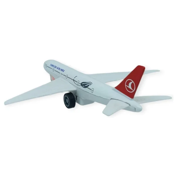 Çek Bırak Metal Yolcu Uçağı - 15 Cm - Küçük Boy - 1 Adet - Görsel 3