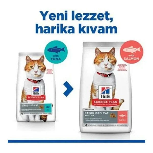 Hill's Somonlu 3 Kg Kısırlaştırılmış Yetişkin Kedi Maması - Görsel 3