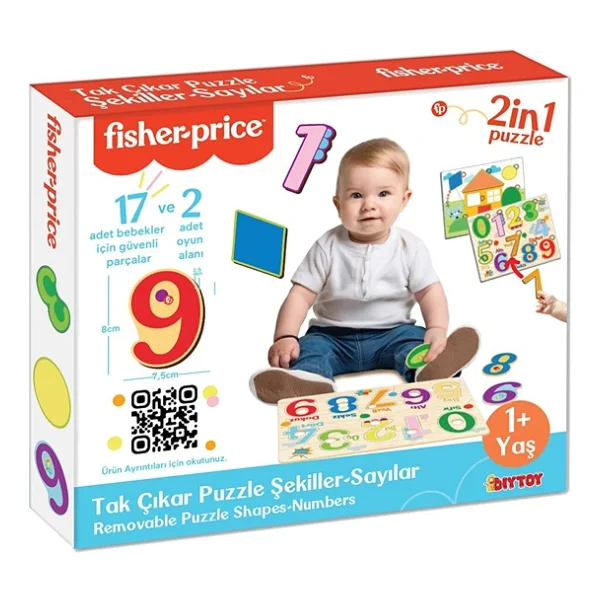 Fisher-Price Fisher Price Tak Çıkar Puzzle Şekiller Sayılar (5 Adet) - Görsel 5