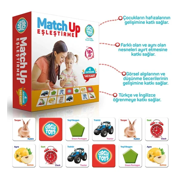 Circle Toys Match Up Eşleştirme Kartları - Görsel 5
