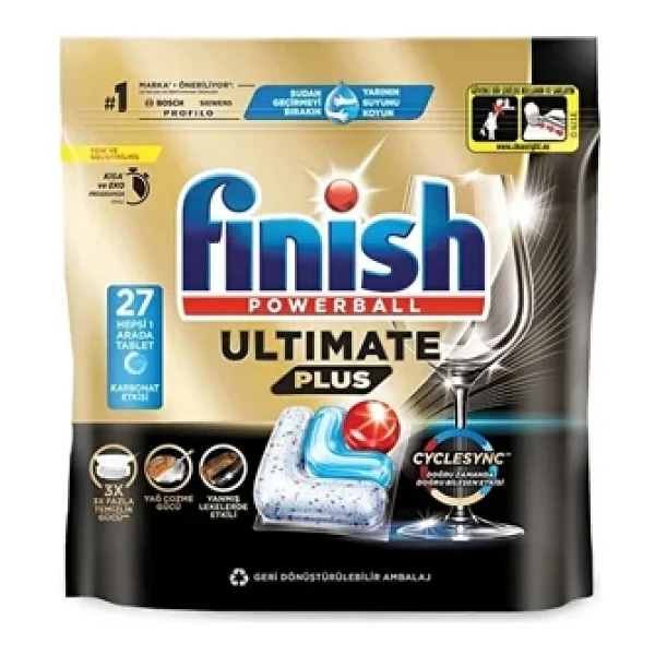 Finish Ultimate Plus Bulaşık Makinesi Tableti 27'li - Görsel 5