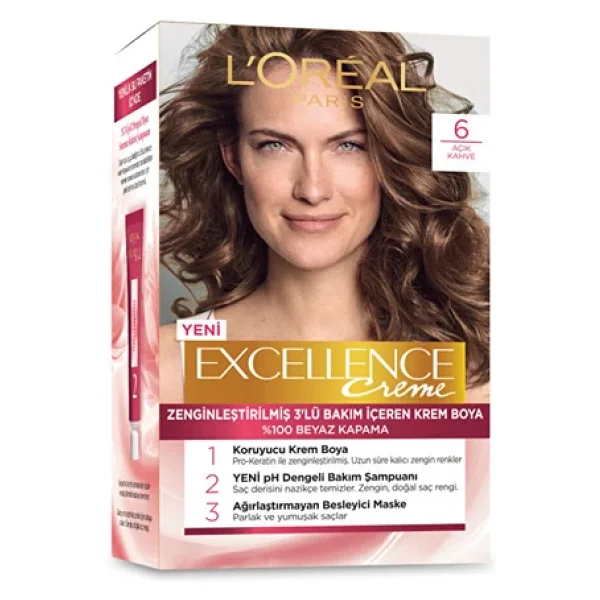 L'oreal Paris Excellence Creme 6 Açık Kahve Saç Boyası - Görsel 5