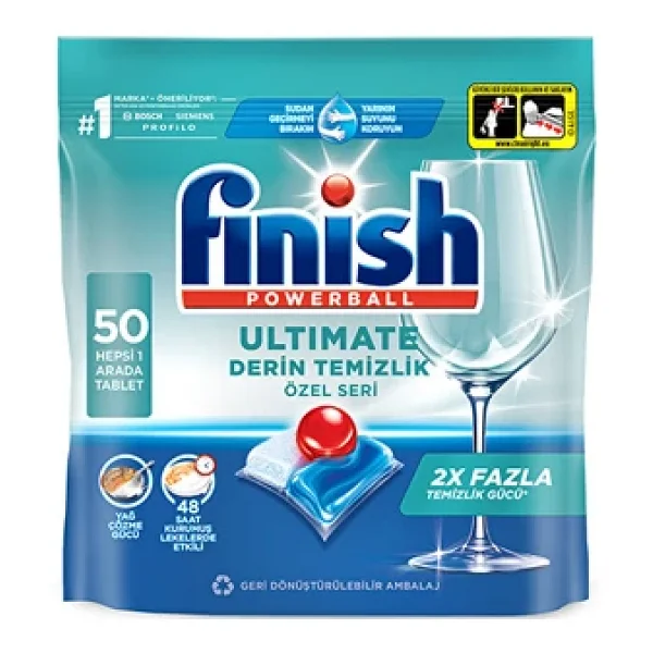 Finish Quantum Ultimate Bulaşık Makinesi Tableti 50'li - Görsel 3