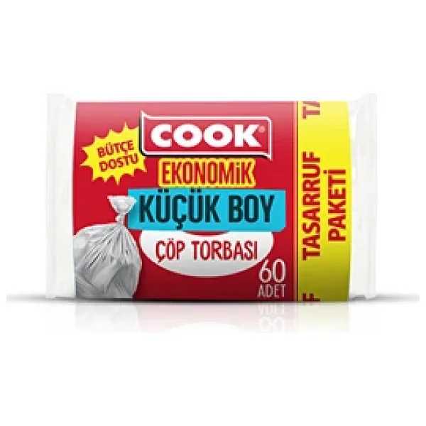 Cook Ekonomik Küçük Boy Çöp Poşeti 60'lı - Görsel 5