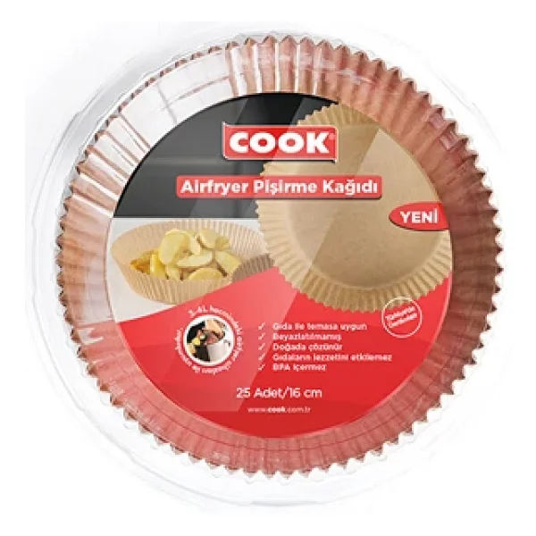 Cook Airfryer Pişirme Kağıdı 16 Cm 25'li - Görsel 2