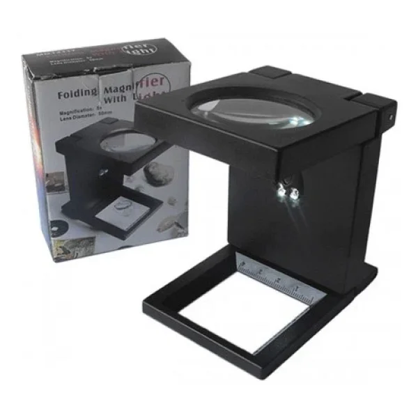 Nikula-Katlanır Plastık,LED Işıklı Test Cıhazı Büyüteç 2.5x90mm - Görsel 6