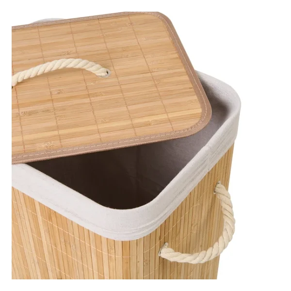 Simple Living 60 Lt Örme Bambu Çamaşır Sepeti - Görsel 4