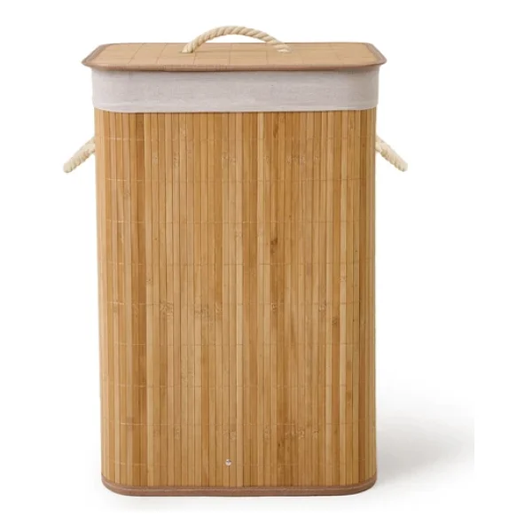 Simple Living 60 Lt Örme Bambu Çamaşır Sepeti - Görsel 2
