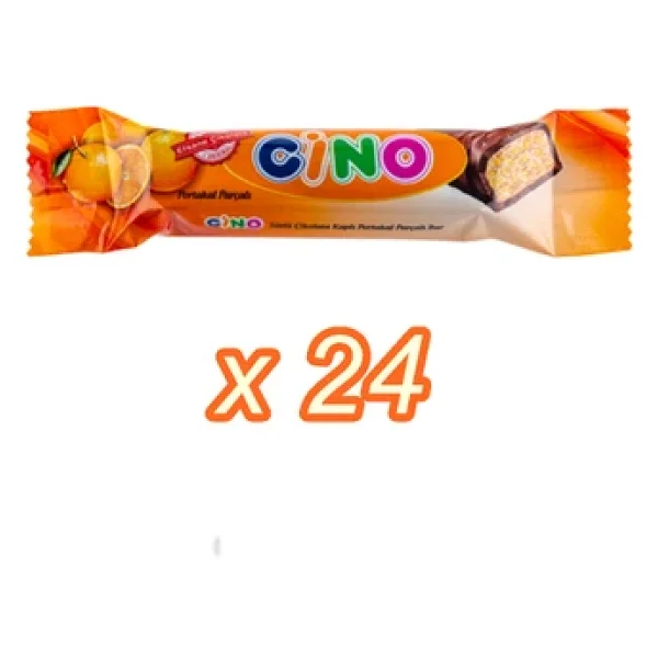 Cino Sütlü Çikolata Kaplı Portakal Parçalı Bar / 25 Gram X 24 Adet - Görsel 2