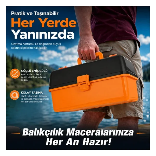 Valkyrie 4 Katlı Profesyonel Balıkçılık Takım Çantası Büyük Boy Olta Kutusu Organizer Premium Saklama Kutusu - Görsel 7