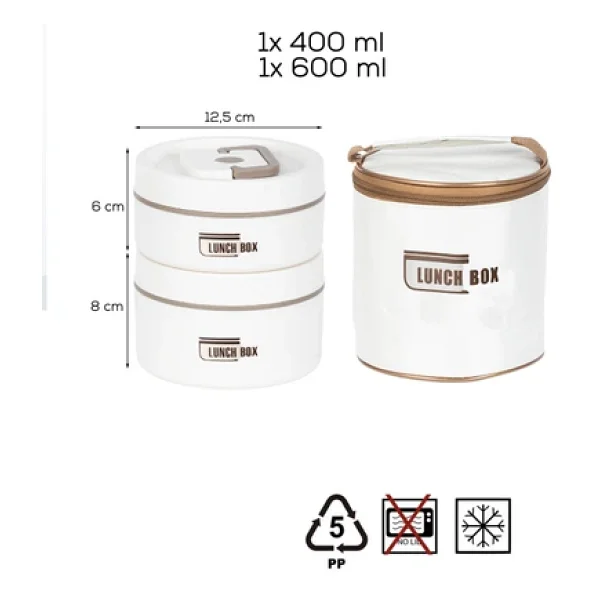 Porsima Isı Yalıtımlı Çanta Paslanmaz Çelik Vakumlu Yemek Termosu Beslenme Kutusu Lunch Box Sefer Tası - Görsel 6