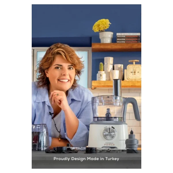 Karaca X Refika Birgül Mastermaid Power 10in1 Swiss Cream 2000w Mutfak Robotu - Görsel 5
