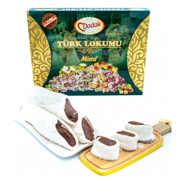 Dadak Lokum Ve Kuruyemiş Hindistan Cevizi Kaplamalı Çikolata Dolgulu Lokum 200gram - Görsel 3