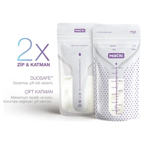 Mochi Anne Sütü Saklama Poşeti 25 Adet 200ml - Görsel 6
