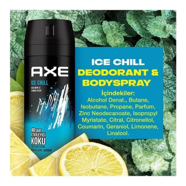 Axe Ice Chill 3 Adet 150 ml Erkek Deodorant - Görsel 6