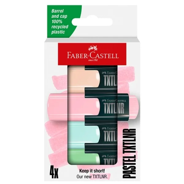 Faber-Castell Mini 154214 Pastel 4'lü Fosforlu Kalem - Görsel 6