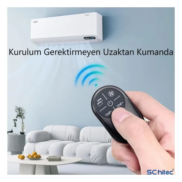 Schitec K8 Tam Fonksiyonlu Mini Klima Universal Uzaktan Kumanda 1000 Model Klima Destekler - Görsel 7