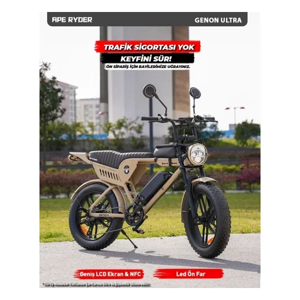 Ape Ryder Genon Ultra 750 W Sarı Elektrikli Bisiklet - Görsel 5