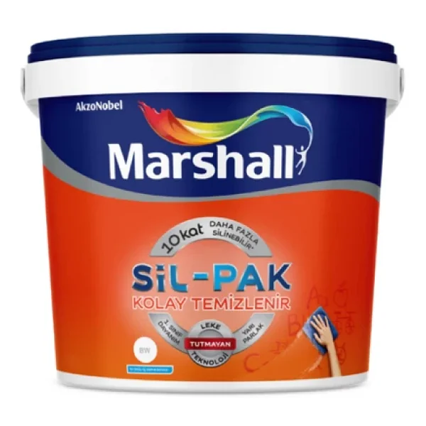 Marshall Sil-Pak Silikonlu 7.5 Lt İç Cephe Boyası - Şifon - Görsel 6