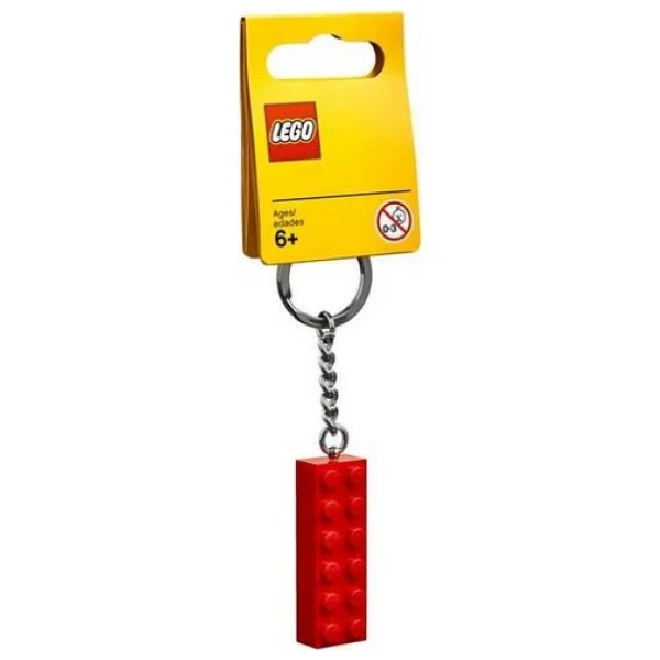 Lego Brick Red 2x6 Key Chain 853960