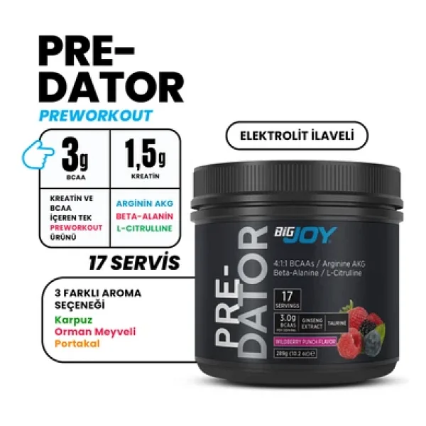 Bigjoy Predator 289 Gr Pre-Workout - Görsel 8