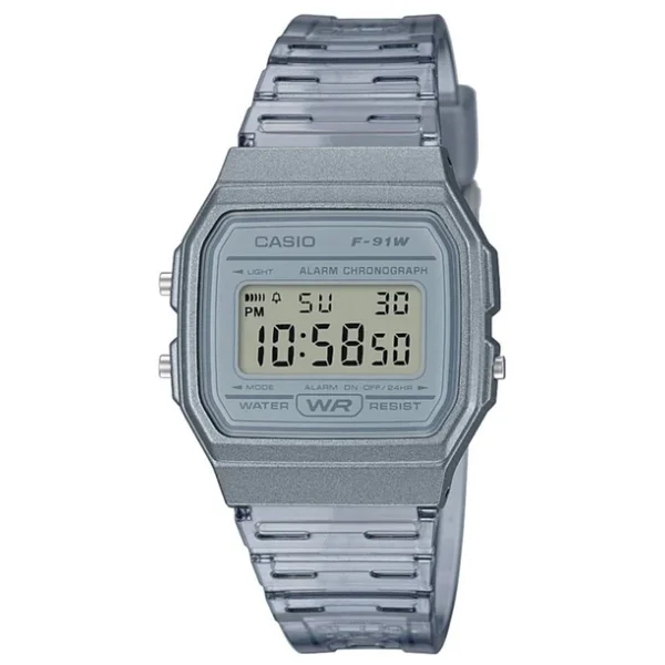 Casio Standart F-91ws-8df Şeffaf Gri Kol Saati - Görsel 5