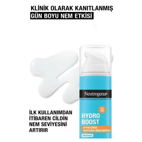 Neutrogena Hydro Boost Spf 50 Parfümsüz 50 Ml Nemlendirici Krem - Görsel 9
