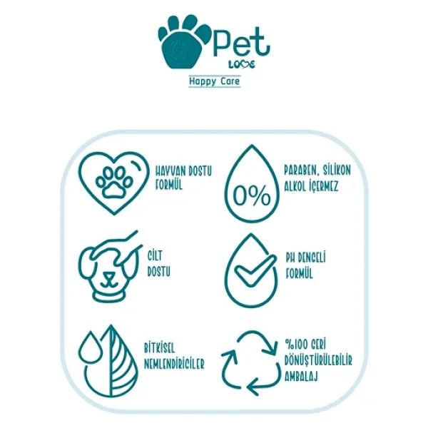 Pet Love 225 ml Köpük Kedi Köpek Şampuanı - Görsel 7
