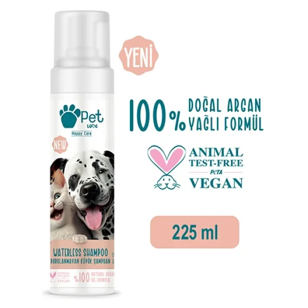 Pet Love 225 ml Köpük Kedi Köpek Şampuanı - Görsel 6