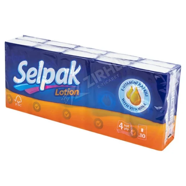 Selpak Losyonlu 10 Adet Kağıt Mendil - Görsel 4