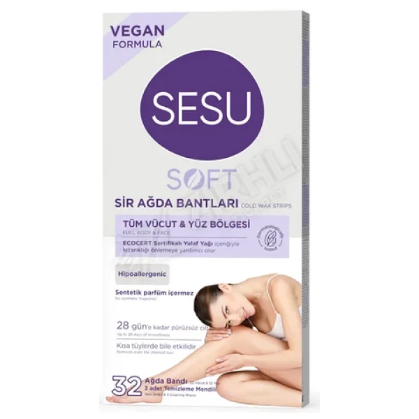 Sesu Soft Tüm Vücut Ve Yüz Bölgesi 32'li Sir Ağda Bandı - Görsel 3
