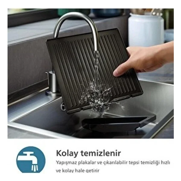 Philips 7000 Serisi Izgara Ve Döküm Plakalı Tost Makinesi Mükemmel Hassas Ayarlar İçin Dijital Kontrol - Görsel 6