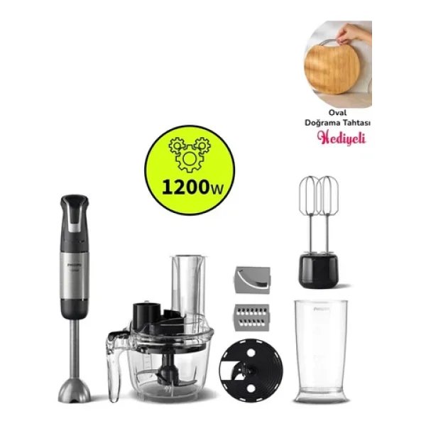 Philips El Blender Seti Mutfak Robotu Smotie- Doğrayıcı, Blender ,Çırpma Ve Karıştırma 1200w - Görsel 2