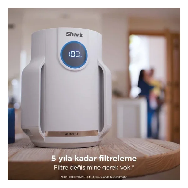 Shark 5 Yıl Uzun Ömür Filitre Küçük Odalar Için Dev Performans Anti-Odor Koku Giderici Ve Ultra Sessiz Hepa Filtreli Kompakt Tasarım Akıllı Hava Temizleyici - Görsel 4