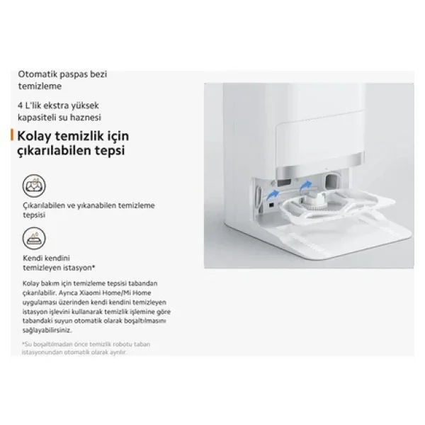 Xiaomi Robot Vacuum X20 Plus Çöp İstasyonlu Akıllı Robot Süpürge - Görsel 8