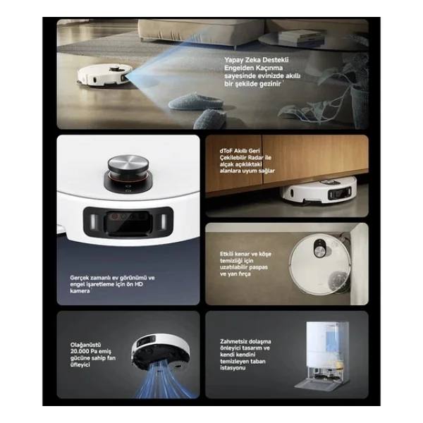 Xiaomi Vacuum 5 Pro Çöp İstasyonlu Akıllı Robot Süpürge - Görsel 6