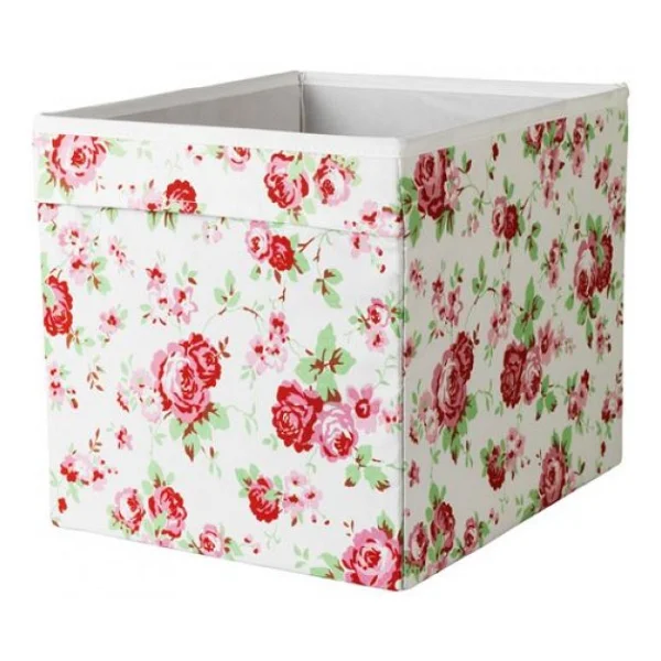 Ikea Düzenleyici Kutu Çiçek Desenli Saklama Kutusu 33x38x33 Cm - Görsel 3