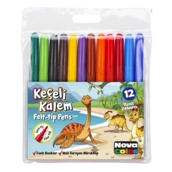 Nova Color Nc-871 12'li Keçeli Kalem Seti - Görsel 3