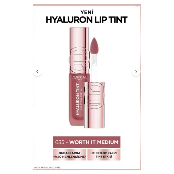 L'oreal Paris Hyaluron Lip Tint Satin Serum 635 Worth It Medium Likit Ruj - Görsel 2