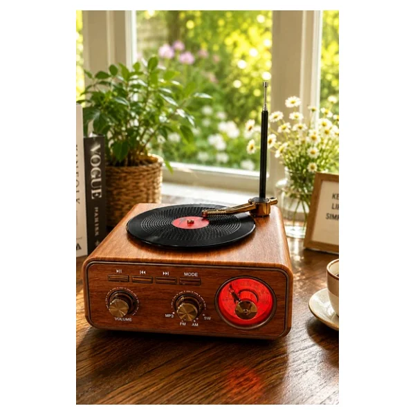 Meier Md-1317bt Nostaljik Görünümlü Bluetooth Hoparlör Ve 3 Bantlı Şarjlı Radyo - Görsel 3