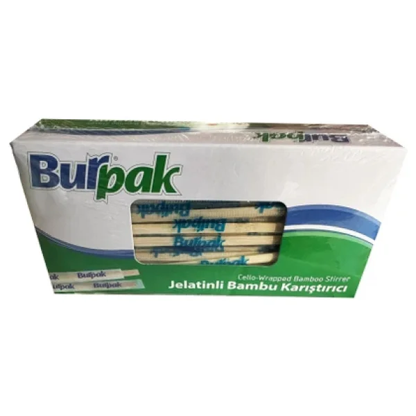 Burpak Jelatinli Tahta Ahşap Bambu Karıştırıcı Çubuk Kaşık - 12 Cm. - 200 Adetlik Paket - Görsel 5