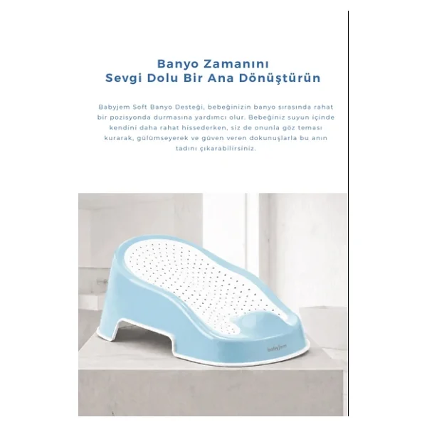 Babyjem Soft Banyo Desteği Bebek Yıkama Yardımcısı Soft Mavi - Görsel 4