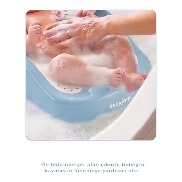 Babyjem Soft Banyo Desteği Bebek Yıkama Yardımcısı Soft Mavi - Görsel 5